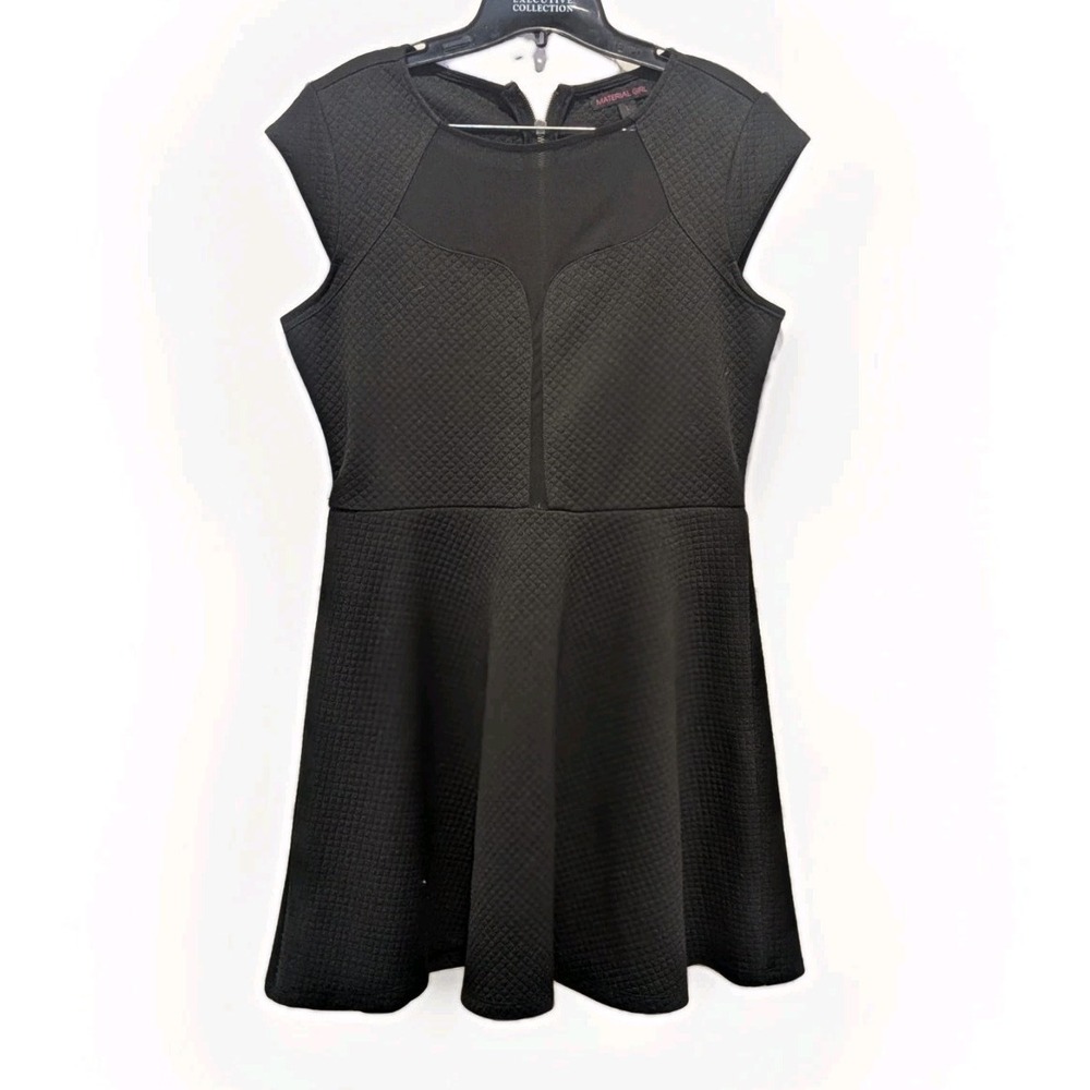 Dark Academia Gothic Skater Dress Quilted Black Material Girl L Sexy Witchy